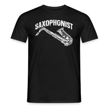 Saxophonist Saxophone Instrument Sax Playing Saxop - Männer T-Shirt - Schwarz - Vorne - AI Model Male 178 light (178cm)
