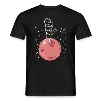 Saxophone Stick Figure Saxophonist Saxophone Playe - Männer T-Shirt - Schwarz - Vorne - AI Model Male 178 light (178cm)