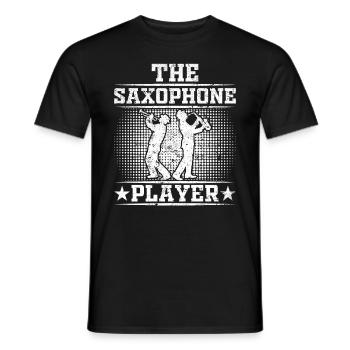 Saxophone Musician Saxophonist - The Saxophone Pla - Men's T-Shirt - black - Front - AI Model Male 178 light (178cm)
