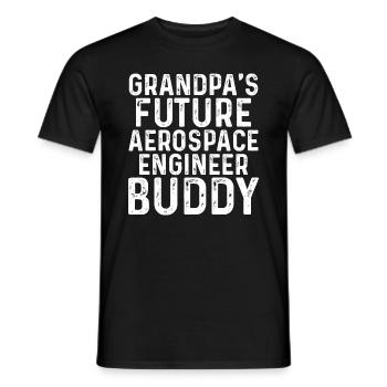 Grandpa's Future Aerospace Engineer Buddy Aerospac - Männer T-Shirt - Schwarz - Vorne - AI Model Male 178 light (178cm)