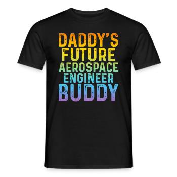 Daddy's Future Aerospace Engineer - Aerospace Engi - Männer T-Shirt - Schwarz - Vorne - AI Model Male 178 light (178cm)
