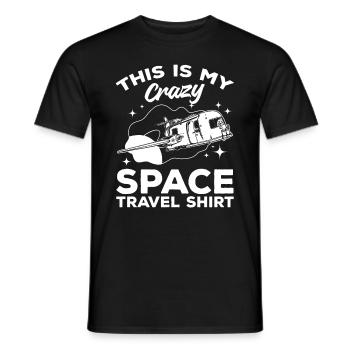 Ceci est mon astronaute fou de t-shirt de voyage spatial - T-shirt homme - noir - Devant - AI Model Male 178 light (178cm)