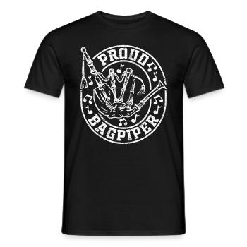 Bagpipe Player - Proud Bagpiper - Men's T-Shirt - black - Front - AI Model Male 178 light (178cm)