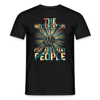 The Instrument For Cool And Smart People - Bagpipe - Men's T-Shirt - black - Front - AI Model Male 178 light (178cm)
