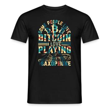 Saxophoniste - J’adore jouer du saxophone - T-shirt homme - noir - Devant - AI Model Male 178 light (178cm)