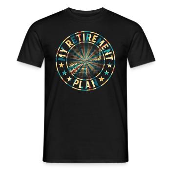 Saxophone Player Retirement Plan Saxophone Player - Men's T-Shirt - black - Front - AI Model Male 178 light (178cm)