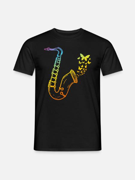 Saxophone Instrument Saxophone Player Saxophonist - Männer T-Shirt - Schwarz