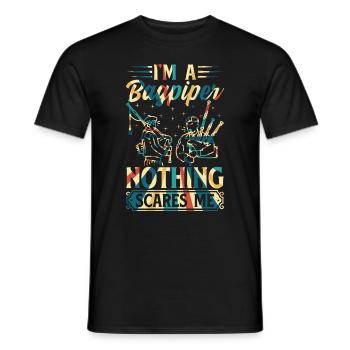 Je suis un joueur de cornemuse Rien ne me fait peur Joueurs de cornemuse - T-shirt homme - noir - Devant - AI Model Male 178 light (178cm)