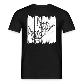 Joueur de cornemuse Instrument de cornemuse - T-shirt homme - noir - Devant - AI Model Male 178 light (178cm)