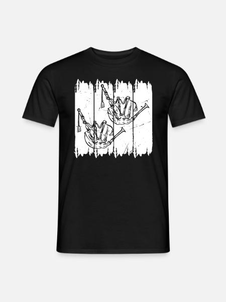 Bagpipe Player Bagpipe Instrument - Men's T-Shirt - black