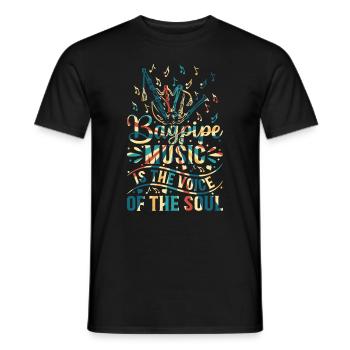 Bagpipe Music Is The Voice Of The Soul - Bagpipe P - Men's T-Shirt - black - Front - AI Model Male 178 light (178cm)