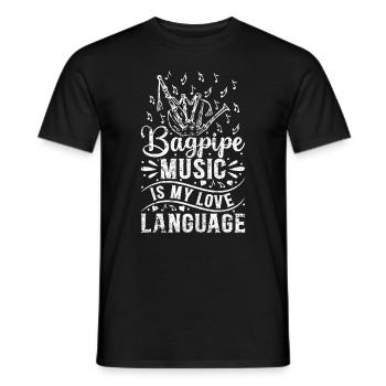 Bagpipe Music Is My Love Language - Bagpipe Musici - Men's T-Shirt - black - Front - AI Model Male 178 light (178cm)