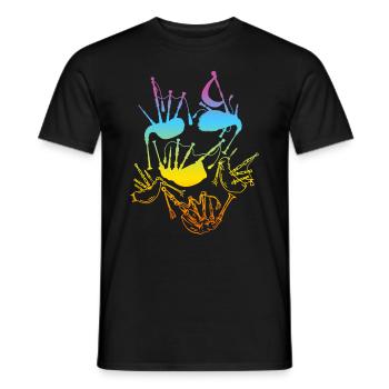Bagpipes Bagpipe Musician Bagpiper - Men's T-Shirt - black - Front - AI Model Male 178 light (178cm)