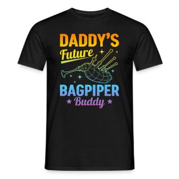 Daddy's Future Bagpiper Buddy - Bagpiper Baby - Männer T-Shirt - Schwarz - Vorne - AI Model Male 178 light (178cm)