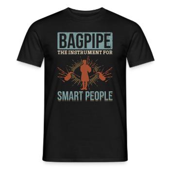 Bagpipe The Instrument For Smart People - Bagpipe - Men's T-Shirt - black - Front - AI Model Male 178 light (178cm)