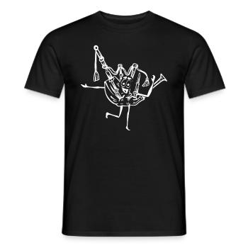 Joueur de cornemuse drôle - T-shirt homme - noir - Devant - AI Model Male 178 light (178cm)
