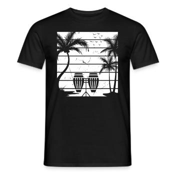 Conga Player Conga Drums - Men's T-Shirt - black - Front - AI Model Male 178 light (178cm)