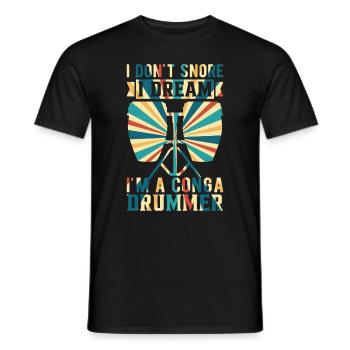 Joueur de conga Je ne ronfle pas Je rêve que je suis un Conga Dru - T-shirt homme - noir - Devant - AI Model Male 178 light (178cm)