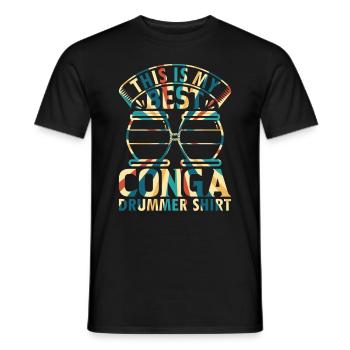 C’est mon meilleur Conga Drummer Shirt Conga Musicien - T-shirt homme - noir - Devant - AI Model Male 178 light (178cm)
