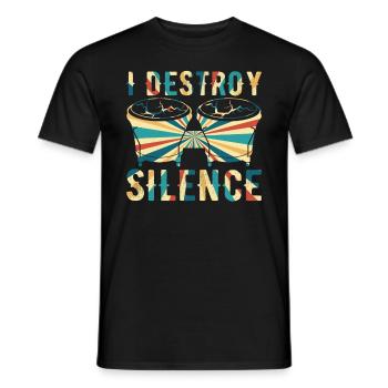 Conga Drummer Conga Player Conga Drums I Destroy S - T-shirt homme - noir - Devant - AI Model Male 178 light (178cm)