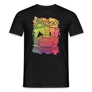 Poker macht mich glücklich du nicht so sehr - Pok - Männer T-Shirt - Schwarz - Vorne - AI Model Male 178 light (178cm)
