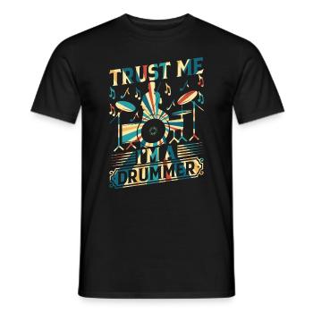 Croyez-moi, je suis un batteur Batterie Instrument Batterie Dr - T-shirt homme - noir - Devant - AI Model Male 178 light (178cm)