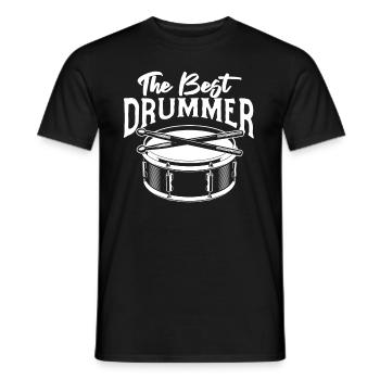 Batteur Batteur Musicien - Le Meilleur Batteur - T-shirt homme - noir - Devant - AI Model Male 178 light (178cm)
