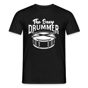 The Sexy Drummer - Drum Player Drumming Drummer Mu - Männer T-Shirt - Schwarz - Vorne - AI Model Male 178 light (178cm)