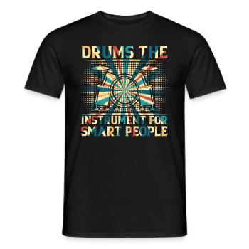 Drums The Instrument For Smart People - Drummer Mu - Men's T-Shirt - black - Front - AI Model Male 178 light (178cm)