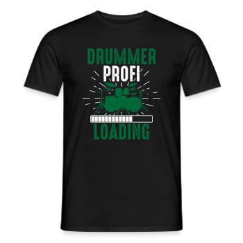 Batteur Professionnel Chargement Funny Drum Player - T-shirt homme - noir - Devant - AI Model Male 178 light (178cm)