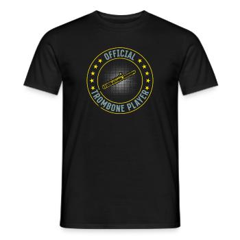Official Trombone Player Trombonist Trombone Music - Männer T-Shirt - Schwarz - Vorne - AI Model Male 178 light (178cm)