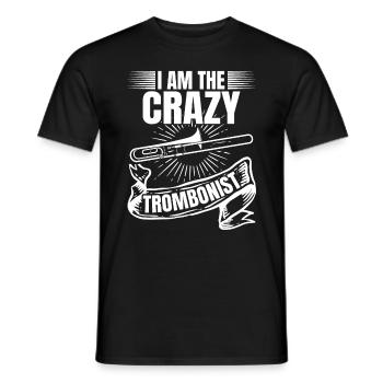 Je suis le tromboniste fou Trombone Amateur de trombone - T-shirt homme - noir - Devant - AI Model Male 178 light (178cm)