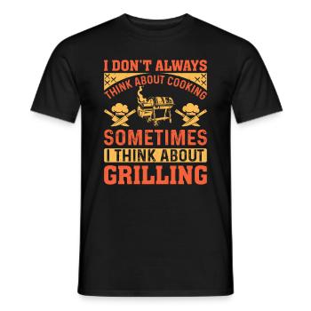Je ne pense pas toujours à cuisiner des aliments BB - T-shirt homme - noir - Devant - AI Model Male 178 light (178cm)