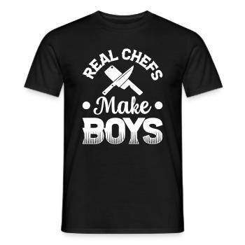Vrai chef faire des garçons chef de cuisine couteaux cuisine fo - T-shirt homme - noir - Devant - AI Model Male 178 light (178cm)