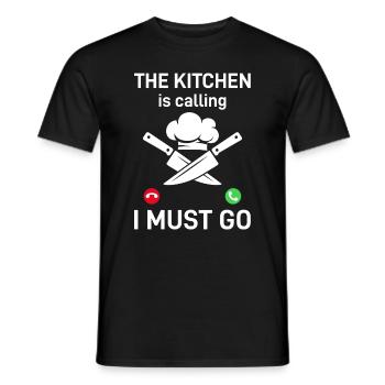 La cuisine appelle I Must Go Funny Chefs & Coo - T-shirt homme - noir - Devant - AI Model Male 178 light (178cm)
