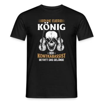 Silence Your King The Double Bass Player King Doub - Männer T-Shirt - Schwarz - Vorne - AI Model Male 178 light (178cm)