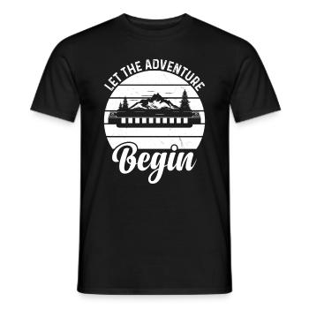 Let The Adventure Begin Harmonica Lover Harmonica - Männer T-Shirt - Schwarz - Vorne - AI Model Male 178 light (178cm)