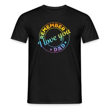 Remember I Love You Dad - Happy Father's Day - Men's T-Shirt - black - Front - AI Model Male 178 light (178cm)