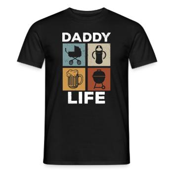 Daddy Life - First Father's Day Daddy Father's Day - Men's T-Shirt - black - Front - AI Model Male 178 light (178cm)