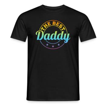 Father's Day Ideas Daddy - The Best Daddy - Men's T-Shirt - black - Front - AI Model Male 178 light (178cm)
