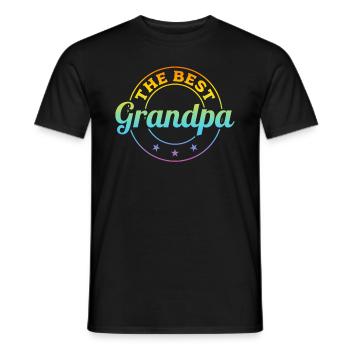 Father's Day Ideas - The Best Grandpa - Männer T-Shirt - Schwarz - Vorne - AI Model Male 178 light (178cm)