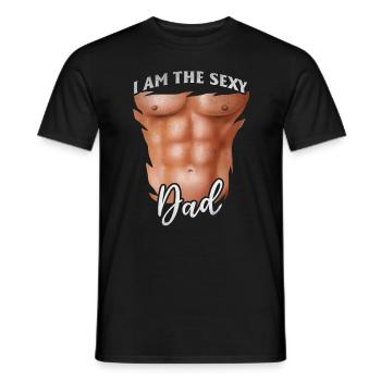 Je suis le papa sexy - Fête des pères 2023 Sexy Dad & F - T-shirt homme - noir - Devant - AI Model Male 178 light (178cm)