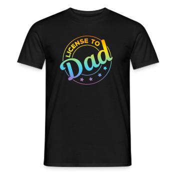 Licence à papa - Fête des pères 2023 Fête des pères Ide - T-shirt homme - noir - Devant - AI Model Male 178 light (178cm)