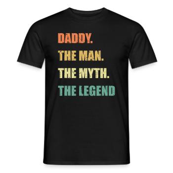 Idées de fête des pères - Papa. L’homme. Le mythe. Le - T-shirt homme - noir - Devant - AI Model Male 178 light (178cm)