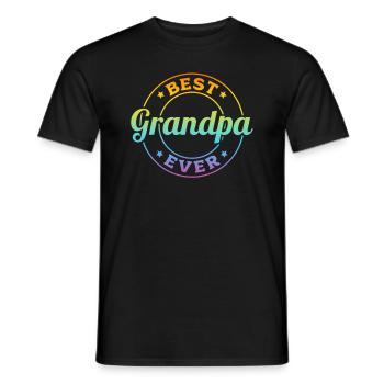 Happy Father's Day - Best Grandpa Ever - Männer T-Shirt - Schwarz - Vorne - AI Model Male 178 light (178cm)