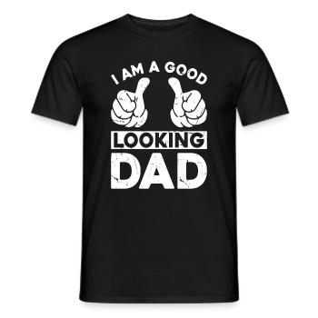 Drôle papa de fête des pères - Je suis un beau père - T-shirt homme - noir - Devant - AI Model Male 178 light (178cm)