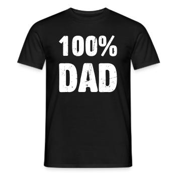 100% Daddy - Funny Father's Day Ideas 100% Daddy - Männer T-Shirt - Schwarz - Vorne - AI Model Male 178 light (178cm)