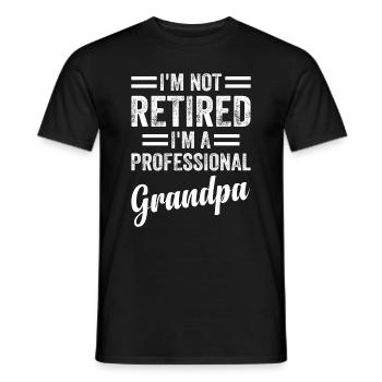 Je ne suis pas à la retraite Je suis un grand-père professionnel - T-shirt homme - noir - Devant - AI Model Male 178 light (178cm)