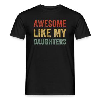 Idées de fête des pères - Génial comme mes filles - T-shirt homme - noir - Devant - AI Model Male 178 light (178cm)