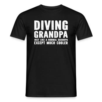 Plongeur Grand-père Plongée sous-marine Grand-père - T-shirt homme - noir - Devant - AI Model Male 178 light (178cm)